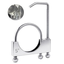 Datanly 2 Pcs 5 Inch Universal Exhaust Clamp With Hanger Made 5 Inch Silver