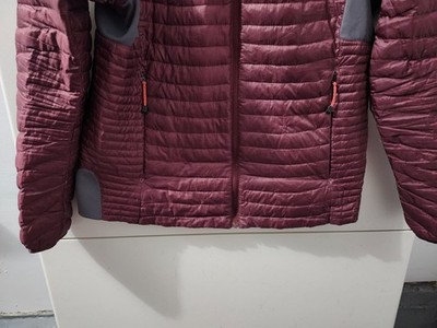 Eddie Bauer Jacket Womens L Petite Maroon First Ascent Microtherm