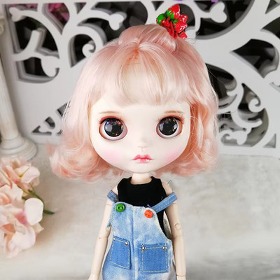 Custom Blythe BJD OOAK Makeup Matte Face Carved Lips Full Set Open Closed Eyes