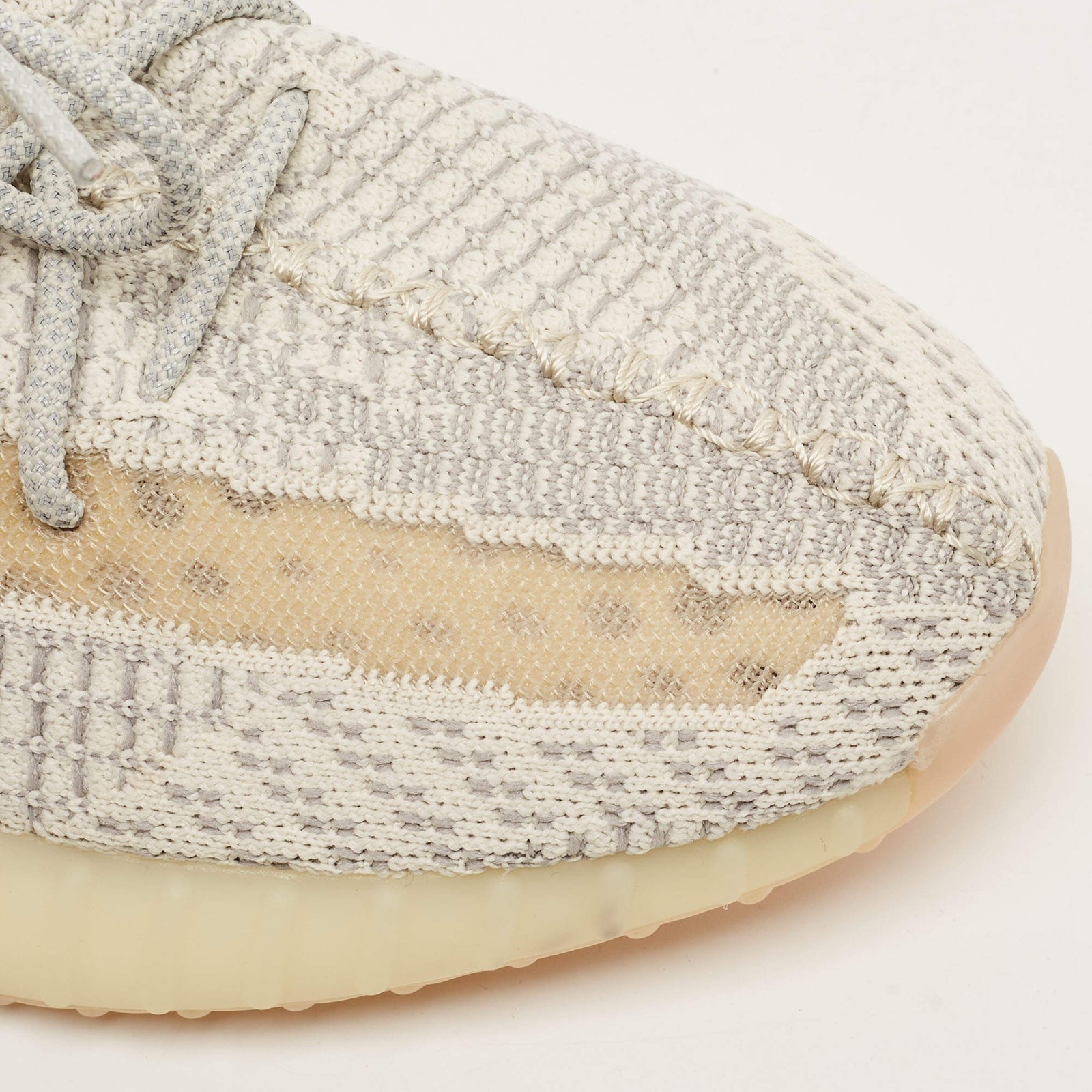 Yeezy x Adidas Boost 350 Natural V2 Size 45.5 GreyWhite Knit Fabric Low Top image 7