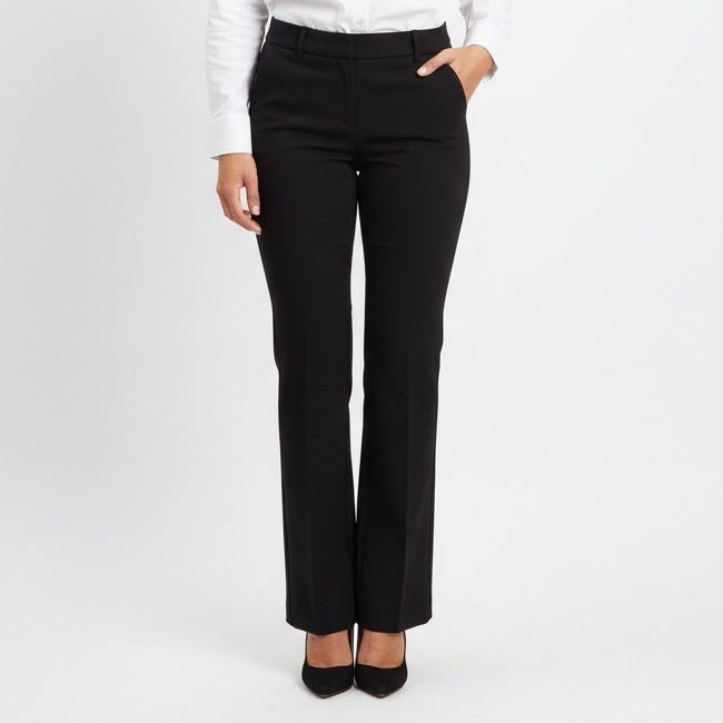 Theory Black Wool Blend Flare Dress Pants Trousers Size 2