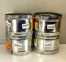 Pack of 4 Master Flow 8 in Flexible Duct and Sheet Metal Connector Splice Collar
