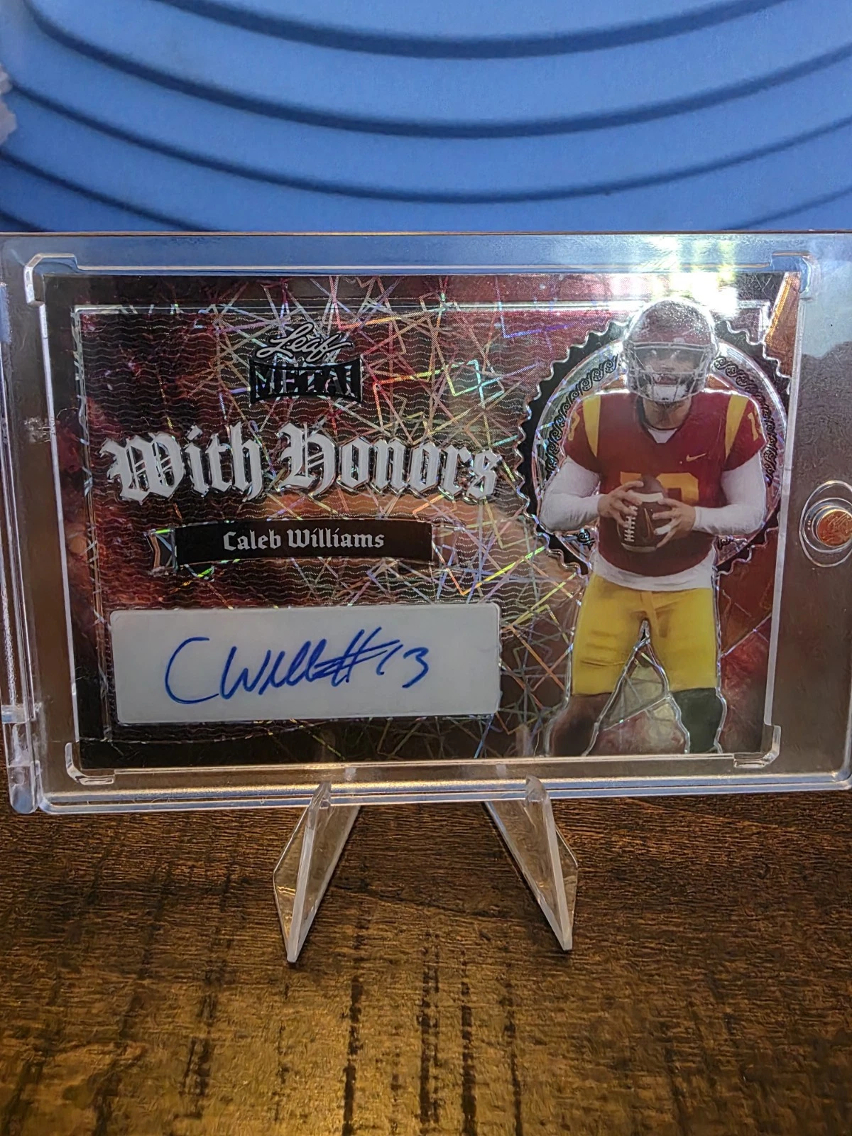 Caleb Williams Leaf Metal With Honors Autographs #WHCW1 Gold Crystal 1/1