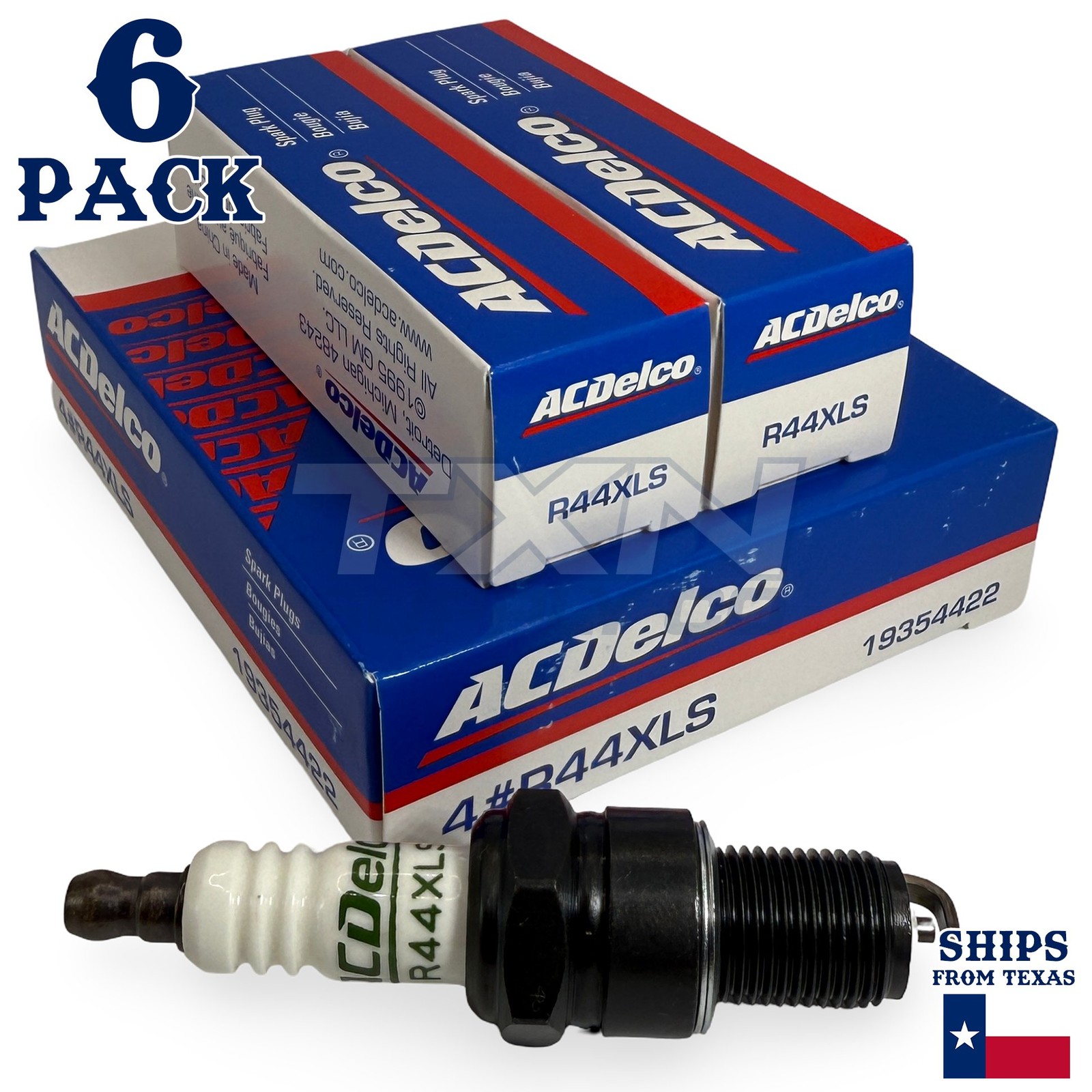 6 Pack Genuine GM ACDelco Spark Plugs R44XLS