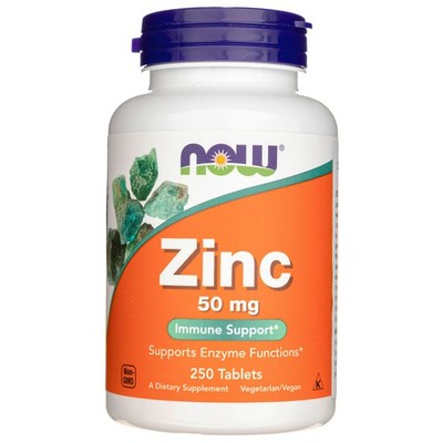 Now Foods Zink (Zink) 50 mg - 250 Tabletten