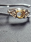 925 with 14k half moon incircle gold inlay, PSCL 925 14k Celtic Spiritual Jewel — photo 5