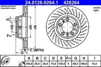 Bremsscheibe Hinten Rechts Ate 240128 02641 FÜR Porsche