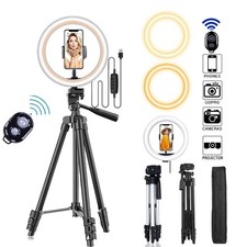 LED Ring Light with Tripod Stand Phone Holder Remote for YouTube Video Photo