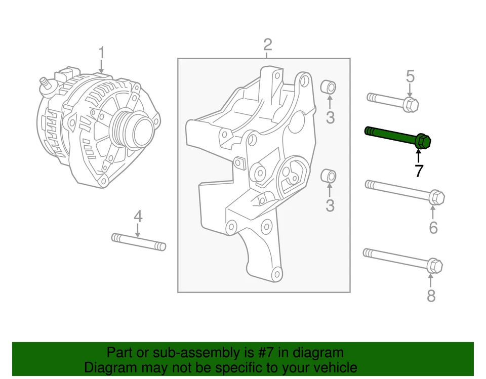 2011-2025 GENUINO GM A/C COMPRESOR PERNO, PIEZA OEM NUEVA, NÚMERO DE PIEZA 11588757 Foto 4 de 4