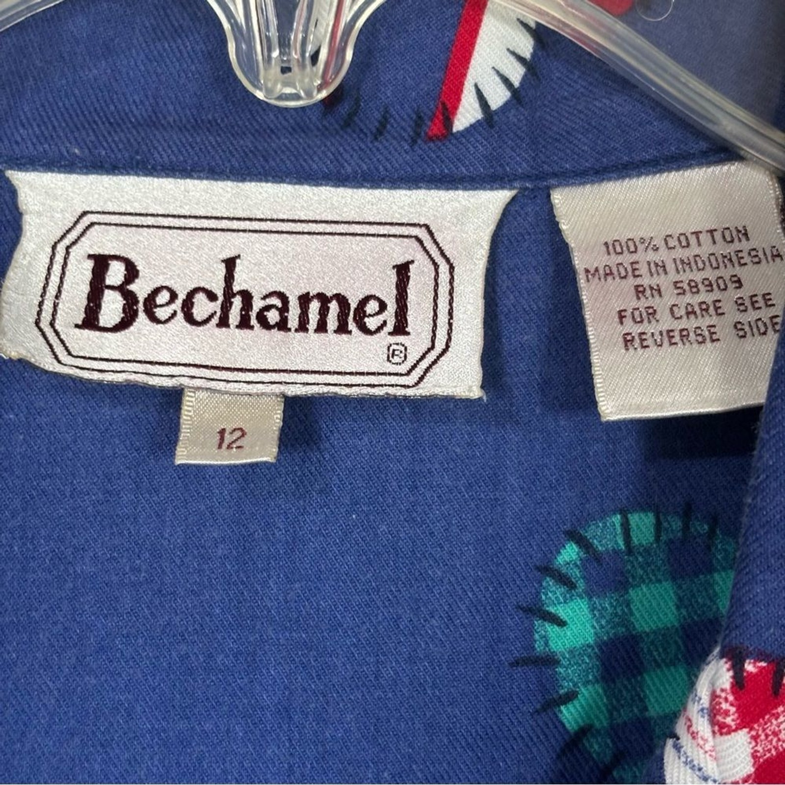 Bechamel Patchwork Heart Pattern Button Up Short … - image 5