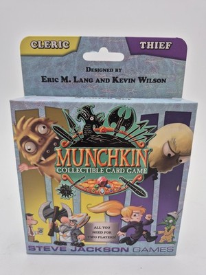 NEW Munchkin Collectible Card Game Cleric & Thief Starter Steve Jackson CCG 