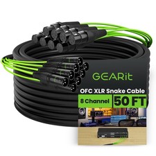8 Channel XLR Snake 50ft Balanced Multicore Audio