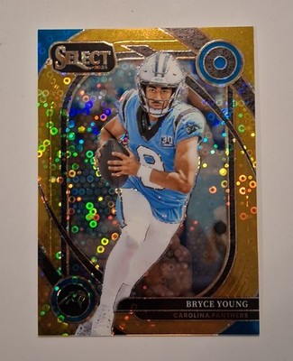 #4/10 Bryce Young 2024 Panini Select Gold Disco Prizm Club Level 213 Panthers SP