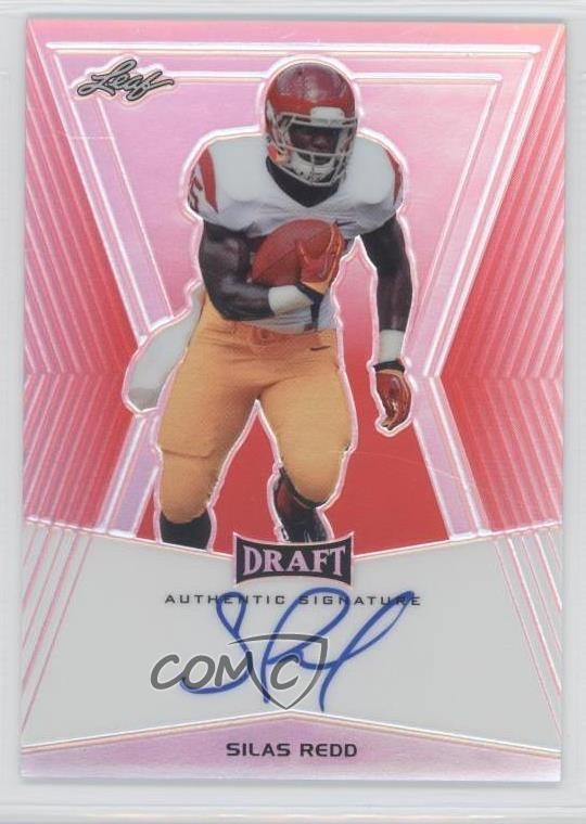 2014 Leaf Metal Draft Red Prismatic 5/5 Silas Redd #BA-SR1 Rookie Auto RC 2y8