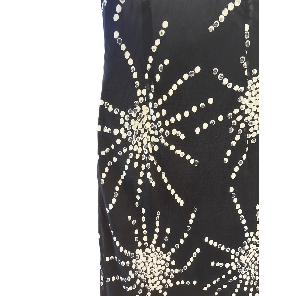 Vestido sin Mangas Y2K The Limited Seda Negro Cóctel Celestial Cuello Capucha Vacaciones Talla 4 Foto 4 de 4