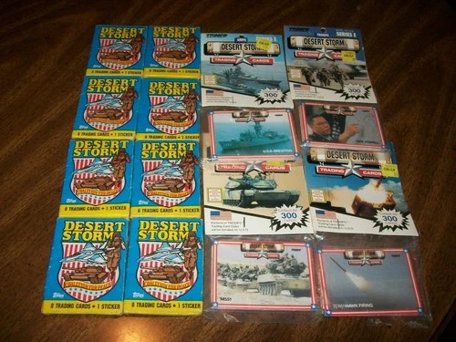 LOT OF 1991 DESERT STORM SERIES 1 UNOPENED PACKS WAX & RACK PACKS
