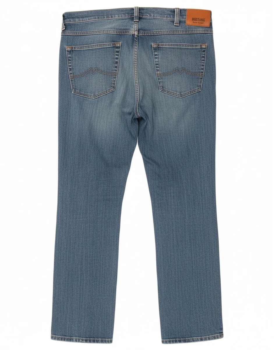 Jeans Mustang Tramper Pour Homme - Coupe Straight Fit, Stretch, Délavage Pierre, Taille Au Choix