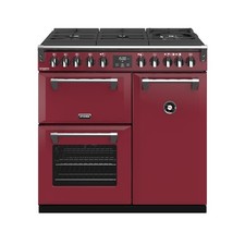 Image of Stoves Richmond DX 90cm Dual Fuel Gas-Through-Glass Range Cooker Red S900GTG
