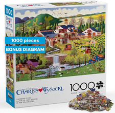 Buffalo Games Charles Wysocki - Rainbow'S End - 1000 Piece Jigsaw Puzzle NEW