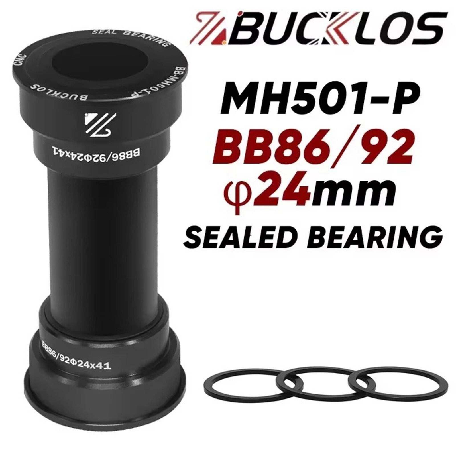 Bottom Bracket Bsa 86/92mm Threaded Bb For Shimano 24mm Pressfit