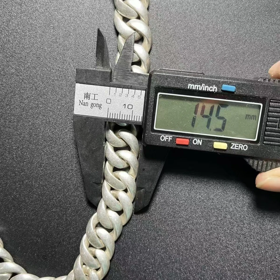 Pulsera china chapada en plata cobre blanco, pulsera de la suerte hombre Foto 3 de 4