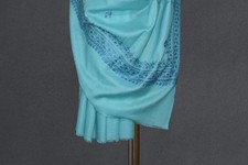 Kashmiri fine wool shawl hand embroidered cashmere shawl ZEENAT 40x80 inch