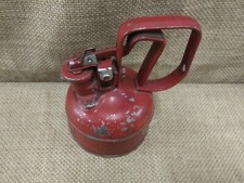 Vintage Red Metal Oil Can Justrite Mfg Company Chicago Safety Can