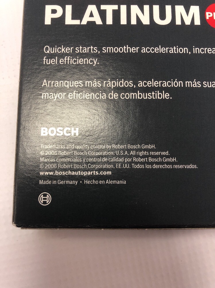 WR9DP Platinum Plus Spark Plug, 4020 Bosch Pack of 1