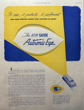 1952 Guide Lamp General Motors Anderson Ind Autronic Eye Night Vintage Print Ad