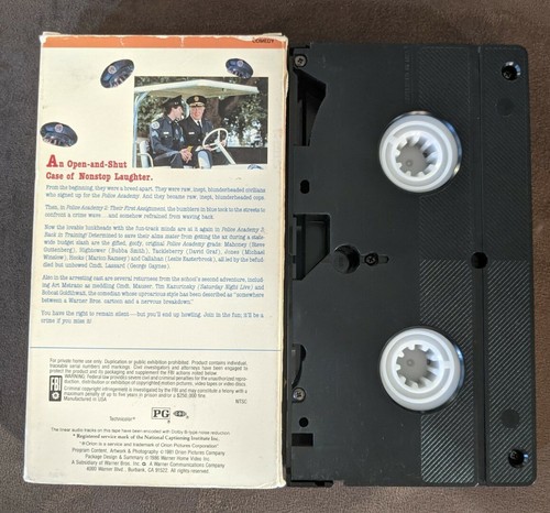 Police Academy 3: Back in Training VHS Steve Guttenberg Former Rental - Picture 2 of 5