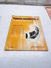 Vtg The Gem Collection of Famous Favorites No. 3 For Hammond Chord Organ