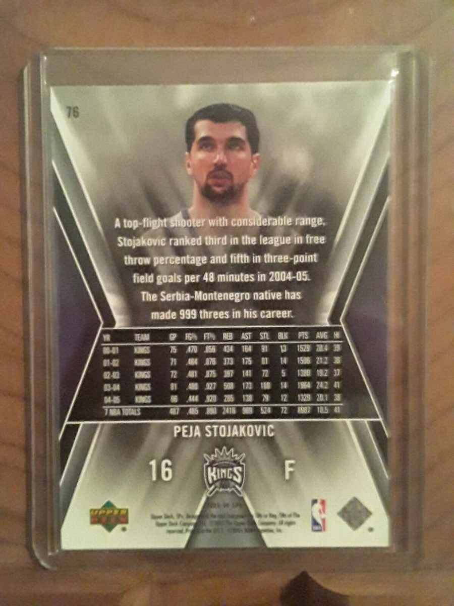 Peja Stojakovic 2005-06 Upper Deck SPx #76 Basketball Card | eBay