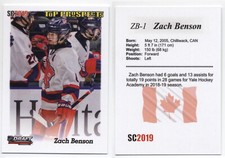 2018-19 SC2019 Zach Benson RC Rookie Top Prospects