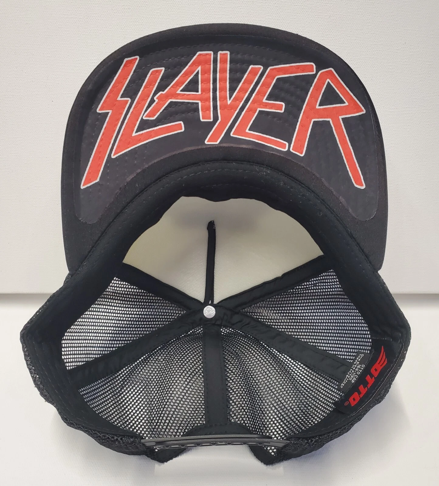 Metal Black Death Gothic Industrial Thrash BlackHelmet WhitePanel Trucker Adjust