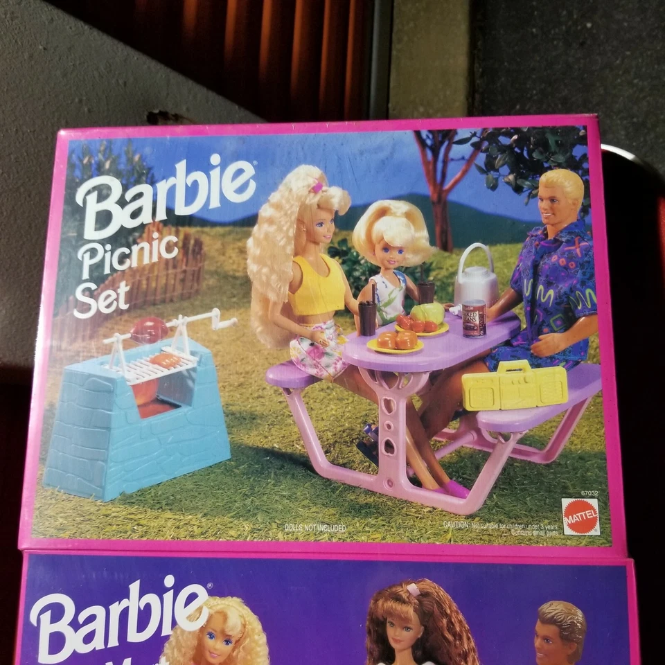 RARE 3 Pack Vintage 1996 Barbie  Surf Set  Mini Mart Picnic Set Factory SEALED - Image 3 of 4