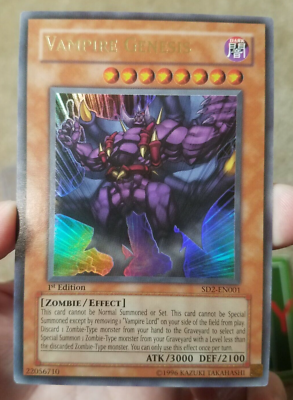 YU-GI-OH! YUGIOH TCG VAMPIRE GENESIS 1ST EDITION HOLO CARD, SD2