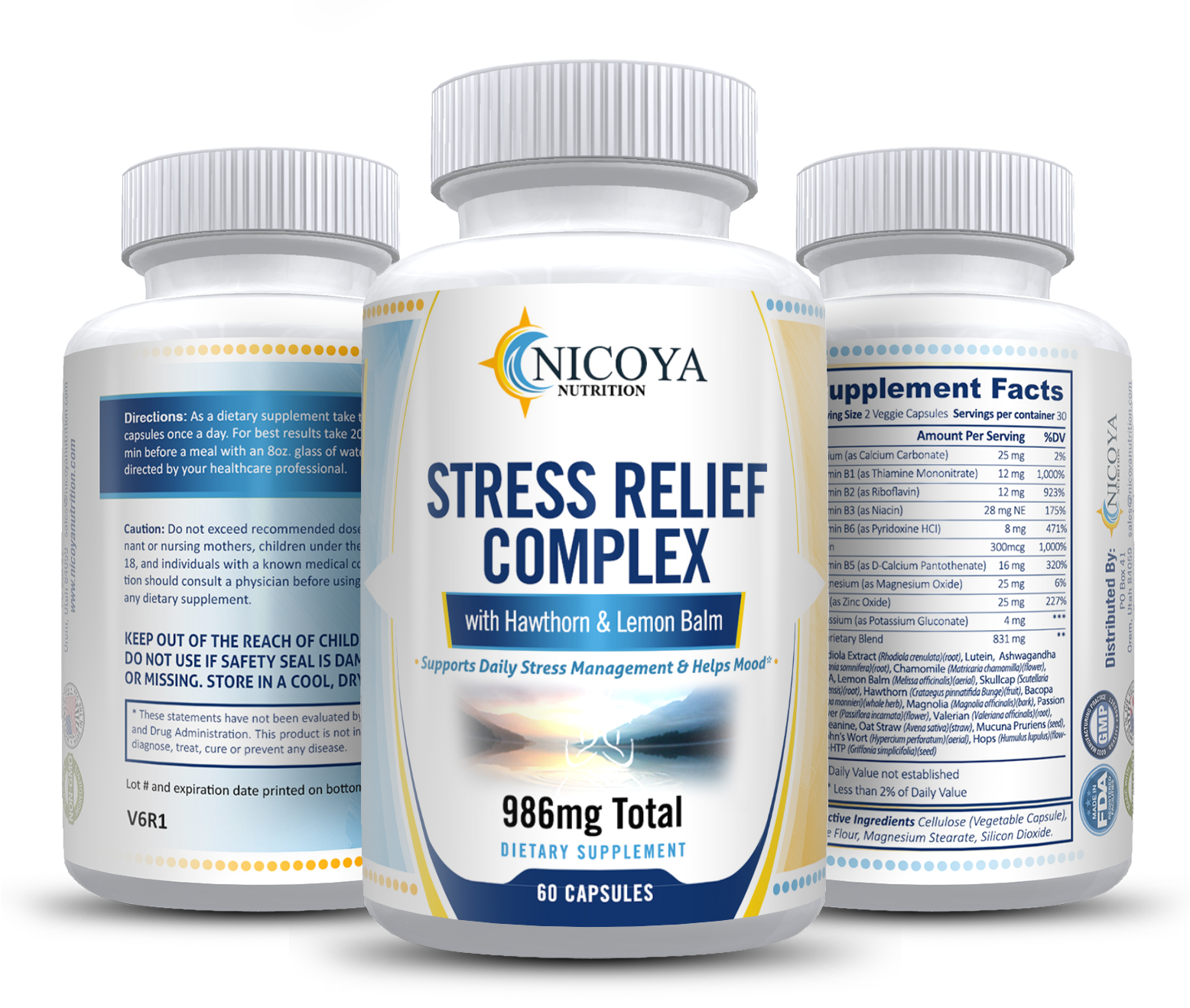 Natural Stress Relief, Calming & AntiAnxiety Vitamin Supplement Capsules 691036126408 eBay