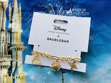 Disney Parks x Baublebar Cinderella Castle Tinker Bell Bracelet NEW