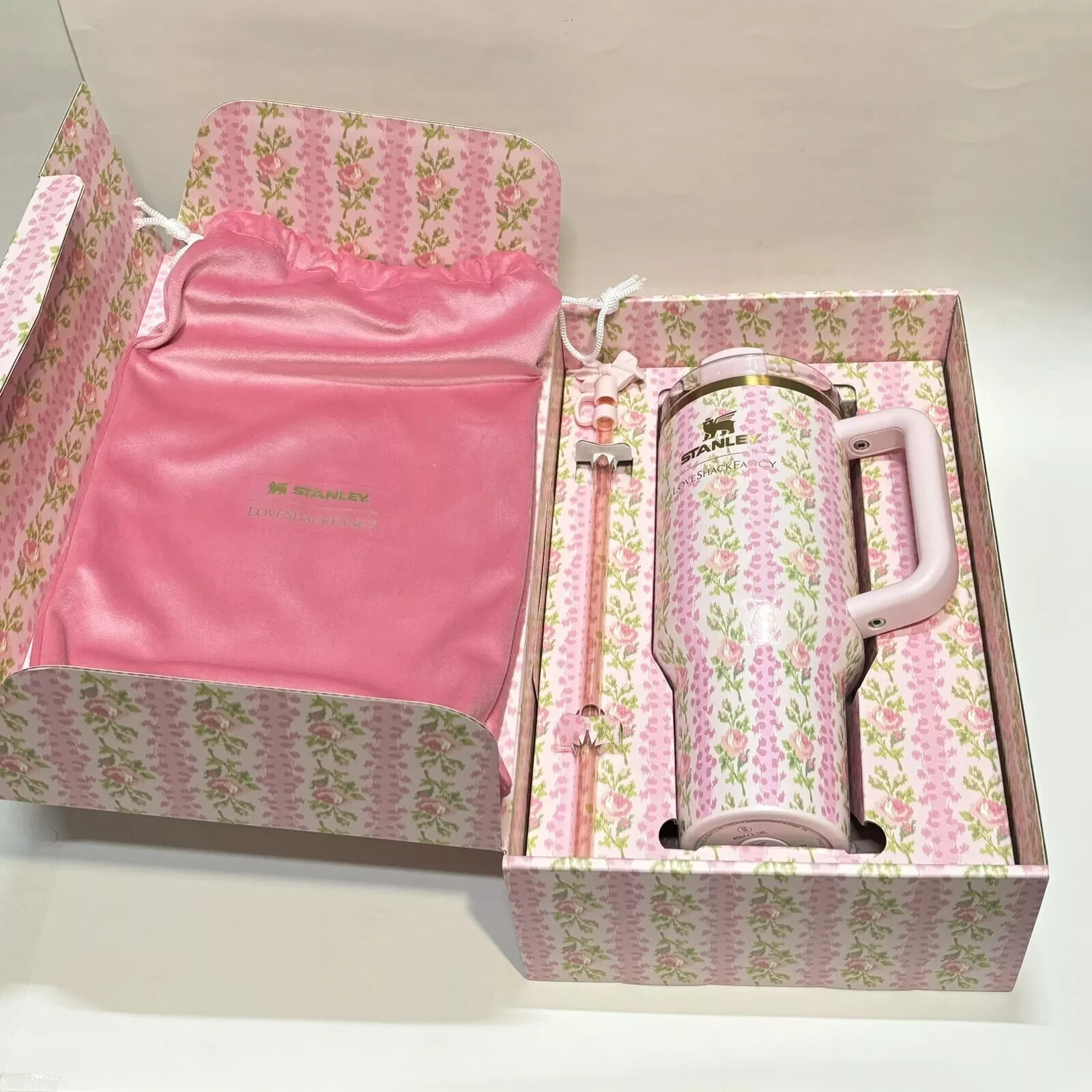 Stanley x LoveShackFancy 40oz Quencher Tumbler in Blooming Heirloom