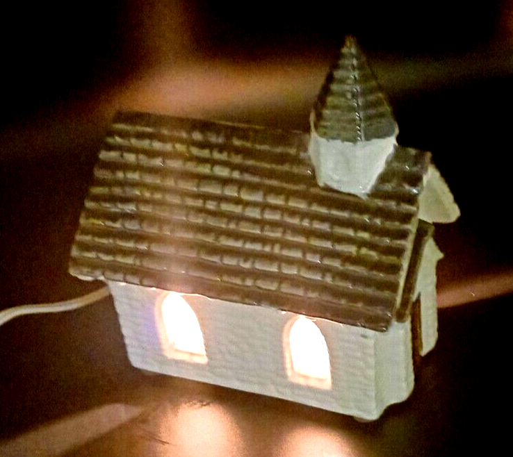 Vintage Ceramic Christmas Light Up Church H23 eBay