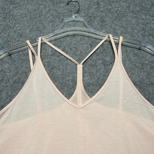 Athleta Tank Top Womens 2X Pink Active Cami Halter Stretchy Yoga Soft Semi Sheer - Picture 3 of 11