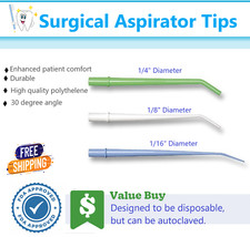 Surgical Aspirator Tips Dental Aspirating Suction Tips (Choose Size & Qty) USA