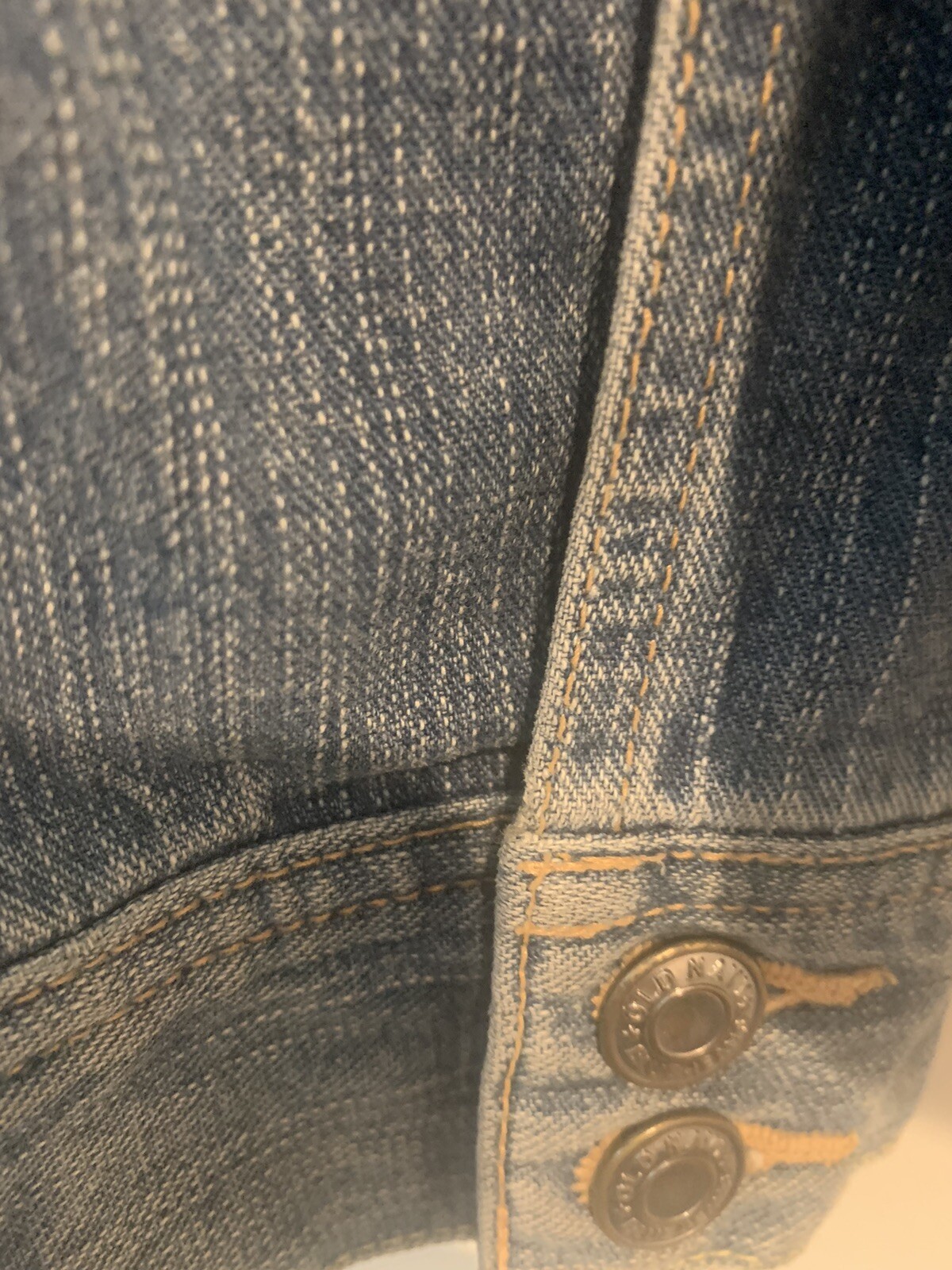 Denim Jacket Collared Button Down Front, 2 Button… - image 3