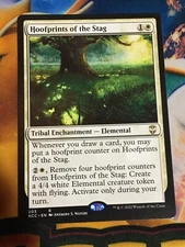 C5708 MAGIC MTG COMMANDER STREETS NEW CAPENNA HOOFPRINTS OF STAG #203 NM RARE