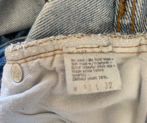 Jeans Levi's 501 Redline 1981 vintage con ribete - lavado ligero usado, hechos en EE. UU. - Imagen 4 de 12