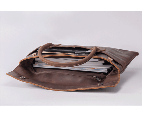 Maletín de mano de piel de caballo loco para hombre bolso de negocios ligero - Imagen 11 de 22