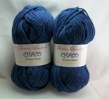 Filatura Lanarota 100% Virgin Wool Chaco Worsted BLUE Yarn 2 Skeins Peru 100 Gr