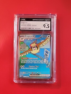 CGC 9.5 Mint Plus Pidgeot ex 225/197 Sv03: Obsidian Flames Holo