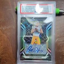 2020 Obsidian Electric Etch Green Justin Herbert Auto GEM MT 10 Pop 5