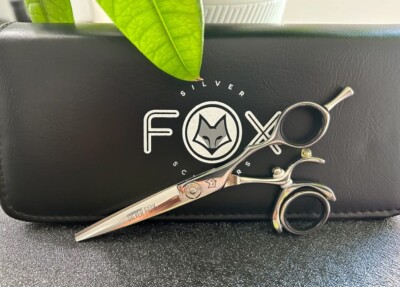 Silver Fox SF5-5.5DS Professional Hair Cutting Scissors Silver 5.5'' Inches RH